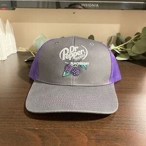 NWOT! Dr Pepper Blackberry Gray & Purple Trucker Hat